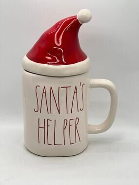 SANTA'S HELPER Rae Dunn Topper Mug
